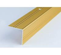 Stair Nosing Double Sided Grooved 30x30mm Aluminium Anti Non Slip Rubust 30RR TMW Profiles