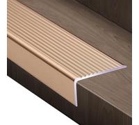 Stair Nosing Edge Trim - 2mm Stick-Down Aluminium Tread Strip for Tile, Laminate, Wood, Vinyl, and Carpet - Threshold Metal Door Edging
