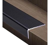 Stair Nosing Edge Trim 2mm - Stick-Down Edging Tread Strip - Tile/Laminate/Wood Aluminium to Vinyl or Carpet - Threshold Metal Door Trim/Edging