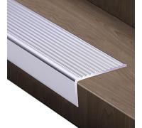 Stair Nosing Edge Trim 2mm - Stick-Down Edging Tread Strip - Tile/Laminate/Wood Aluminium to Vinyl or Carpet - Threshold Metal Door Trim/Edging