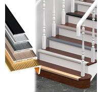 Stair Nosing Edge Trim, L Shaped Stair Nosing Aluminum Alloy Multicolor Multiple Sizes 90cm 2mm(Grey,W70 x H30mm)