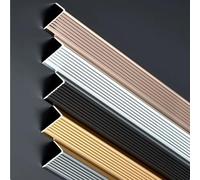 Stair Nosing Edge Trim ，Metal Strip Threshold Strip,Children to Walk The Stairs Safely，Durable and Long-Lasting(Gray,90cm L 70mm*30mm)