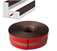 Stair Nosing Edge Trim, Self-Adhesive,Bullnose Stair Nosing,Anti Slip Stair Treads for Indoor and Outdoor Uses Steps,Waterproof & Wear-Resistant,PVC Soft Plane Staircase Slip-Proof Strip (Brown, 1m)