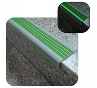 Stair Nosing Glow in the Dark, 2" Wide L-Shaped Edge Protector, Self-Adhesive Anti-Slip Trim, Customizable Threshold Strip, 100cm for Safety