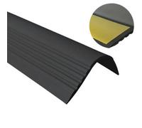 Stair Nosing Non Slip Rubber Anglestep Edge Self-Adhesive Pvc Rgpt 90Cm Black