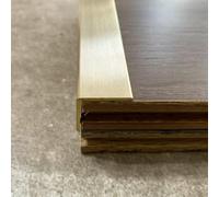 Stair Nosing Profile Edging,Brass Stair Nosing Edge Trim, Safety Step Tread Protector for Wood Stairs, Narrow Floor Transition Strip