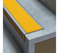 Stair Nosing Protectors - L-Shaped Vinyl and Rubber, Non-Slip, Waterproof, Easy Application for Indoor/Outdoor Use, Ideal for Kids, Elders, and Pets