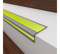 Stair Nosing,Rubber Strips self Adhesive, 118in/196in Vinyl Rubber Stair Nosing Anti-Slip,Nose Molding Trim Stair Edging Staircases,Waterproof Self Adhesive,for Outdoor & Indoor(Yellow,3pcs/118inch)