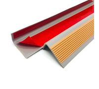 Stair Nosing,Rubber Strips self Adhesive, 393.7IN L-Shaped Rubber Stair Guards Non-Slip Self-Adhesive Stair Step Edge Protectors Outdoor and Indoor Vinyl Stair Guards(Brown,196.8IN/5M)