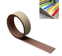 Stair Nosing Self Stick Anti Slip Stair Nose, Indoor Rubber Floor Transition Strip, Staircase Edge Protector for Wooden Steps Concrete Carpet Tiles)/K Brown/Length-10M(32.8Ft)