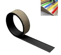 Stair Nosing Self Stick Anti Slip Stair Nose, Indoor Rubber Floor Transition Strip, Staircase Edge Protector for Wooden Steps Concrete Carpet Tiles)/Black/Length-6M(19.6Ft)