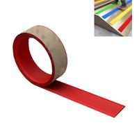 Stair Nosing Self Stick Anti Slip Stair Nose, Indoor Rubber Floor Transition Strip, Staircase Edge Protector for Wooden Steps Concrete Carpet Tiles)/Red/Length-2M(6.5Ft)