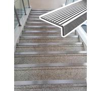 Stair Nosing, Stainless Steel L-Shaped Stair Nosing Edge Trim | Indoor/Outdoor Tile Steps: Stainless Steel, 2mm.(L 130cm (51 1/8in),W 4cm (1 5/8 in))