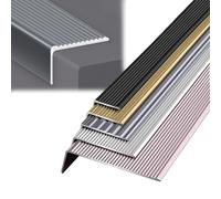 Stair Nosing, Stair Edge Protector, Stair Edging AntiSlip Traction Treads, Width 30 50 70 100mm, Stair Trim Aluminium Edging Layering Stair Strip Tape, For Pool Edges, Corners, School