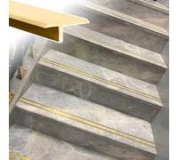 Stair Nosing Transition Strips, Anti-Slip Brass Flooring Threshold Cover for Tile, Laminate, Carpet Transitions,