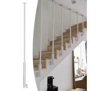 Stair Railing Balusters 75cm (29.5") White Iron Side-Mount il Indoor Staircase Decor Elegant Entryway Railing Safety Guardra