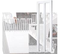 Stair Railing Balusters Handrail Side Mounted M-Shaped Staircase Handrails, Elderly Child Safety Support Pole for Porch Garden Outdoor Balconies Hallways,White-45cm/17.7 in