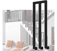 Stair Railing Balusters Handrail Side Mounted M-Shaped Staircase Handrails, Elderly Child Safety Support Pole for Porch Garden Outdoor Balconies Hallways,Black-110cm/43.3 in