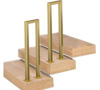Stair Railing Deck Balusters Non-Slip Safety Railing, Gold Metal Iron Handrails Support Poles, Staircase, Load 400lbs for Balconies Hallways,2 Pcs-100cm/39.3 in