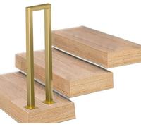 Stair Railing Deck Balusters Non-Slip Safety Railing, Gold Metal Iron Handrails Support Poles, Staircase, Load 400lbs for Balconies Hallways,1 Pcs-100cm/39.3 in