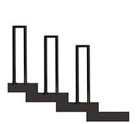 Stair Railing Handrail U-Shaped Stair Railing for Outdoor Steps,Wrought Iron Transitional Handrail Front Porch Safety Hand Rail Support Rod for Exterior Garden Staircase Loft,45cm(1.5ft)