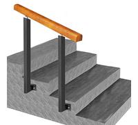 Stair Railing Handrails for Outdoor Steps Side Wall Mounted Front Porch Hand Rail Transitional Handrail Fit 1-4 Steps, Hand Railings for Cement Concrete Steps ( Color : Height 85cm , Size : 90cm/35inc