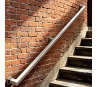 Stair Railing Indoor, 1 2 3 4 5 6 Metres Bannister Handrails for Stairs, Wall Mounted Safety Hand Rails with Fittings, Square Pipe Stair Grab Railing for Indoor Outdoor Steps(4ft/1.2m)
