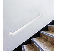 Stair Railing Indoor 30-600cm Hand Rails for Steps Square Porch Railing, Wall Mount Staircase Hand Rails for Stairs Industrial Stair Balustrade Safety Grab Bar Rail Banister Kit(6ft/180cm)