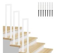 Stair Railing Indoor｜U-Shaped Stair Rail Metal Wrought Iron Banister Rail for Stairs｜Floor Mount Staircase Handrails Guardrail Front Porch Hand Rail for Villa Loft Corridor(55cm/22in)