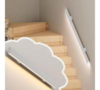 Stair Railing Indoor with LED Light, Energy Efficient Handrail Set, Customizable Length, Wall Mount Aluminum Alloy Deck Hand Rail