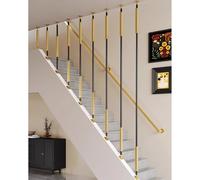 Stair Railing Iron Balustrade Adjustable Transition Bar for Attic Hallway