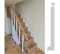 Stair Railing Kits with Adjustable Angle Bracket Black Square Metal Posts for Platform Easy Installation and Stylish Staircase Balustrade Solutions
