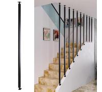 Stair railing, metal stair spindle, angle adjustable, suitable for sloped stairs, suitable for indoor and outdoor use, porch,A01,90cm/35.4in/3ft