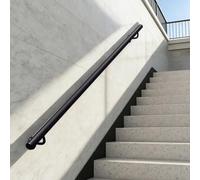 Stair Railing Outdoor Wall s Black Steel Safety Grab Bars Support Handle for Home Loft Kindergarten Round Tube (180cm)