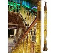 Stair Railing Spindles, 48 in Indoor Staircase Post Connection, Banister Handrails Kit for Loft & Basement