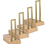 Stair Railing Staircase Baluster Gold, U-Shaped Wrought Iron Handrail with Complete Kit, Heavy Duty Staircase Guardrail for Outside Steps Or Indoor Stair, Load 200kg,U Shape-4 Pcs-100cm/39.3 in