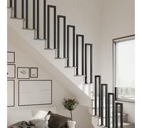 Stair Railing Transitional Handrail for Indoor Outdoor Step Handrail Picket Fits 1 Steps Floor Mount,U-Shaped Stair Handrail Hand Rail for Balconies,Hallways,Apartments,Villas(50cm/20in)