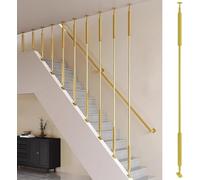 Stair Railing1pc Gold Simple Bar Customizable Height (40cm/1.3ft) for Indoor Stairs Steps and FencingSturdy Handrail Guard for Safety