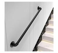Stair railings Stair Railings Industrial Style Iron Stair Handrails 1-19.7ft Anti-Slip Railing Set Suitable for Indoor and Outdoor Use (Color : Black Size : 2.5M/8.2FT)