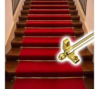 Stair Rods for Carpet Runners Antique Brass Set of 3 5 10 15 16, Customizable Runner Rug Holders for Fixed Stair Carpet, Art Galleries/Museums Staircase Runner Rods(3 Pieces,105cm/41")