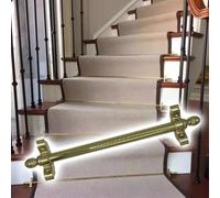 Stair Rods for Carpet Runners with Holder Brackets, Decorative Staircase Runner Rods for Homes and Museums