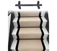 Stair Runner Rods,Black Stair Runner Rods with Spherical Finials - 5pcs Non-Slip Carpet Bars, 1.3cm Diameter, 115cm (45.3in) - Decorative Floor Mat Cover for Residential Use.