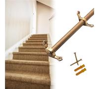 Stair Runner Rods,Brass Stair Runner Rods Set of 3 - Non-Slip Carpet Runners Hardware Kit with Tower Finials & Brackets (12pcs, 61cm/24in) for Safe Staircases & Easy Installation