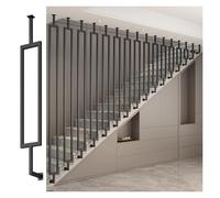 Stair Safety Guardrails, Side-Mount Posts for Residential & Commercial Use, Child & Elderly Protection, Black 16"/41cm - Durable Staircase Railing System