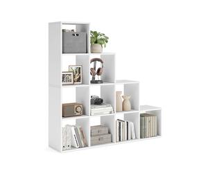 Stair Shaped Cube Organiser, White