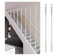Stair Spindles, Adjustable Metal Baluster Posts for Indoor and Outdoor Use, Scratch Resistant and Rustproof, 2 Pieces, Safe Stair Railing to Prevent Falling