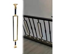 Stair Spindles,Balck Stair Spindles Brackets for Indoor Victorian, Staircase Handrail Post Railings Adjustable Angle, Decorative Balusters Replacement Bars(E,5pcs)