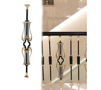 Stair Spindles,Balck Stair Spindles Brackets for Indoor Victorian, Staircase Handrail Post Railings Adjustable Angle, Decorative Balusters Replacement Bars(A,1 pc)