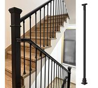 Stair Spindles,Cutable Iron Spindle - 95cm Angle Adjustable Stair Deck Railing with Shoes and connectors, Railing Set to Indoor, 10 Packs