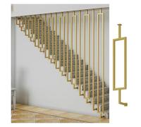 Stair Spindles,Gold Stair Case Spindles Metal Modern, Side Mounted Stair Balusters Guardrail Posts, Commecial Heavy Duty Rustproof Railing Spindle, Indoor Platform DIY Square Tube Columns(St